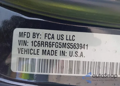 2021 Ram 1500 Classic Tradesman from USA, damaged, VIN 1C6RR6FG5MS563941